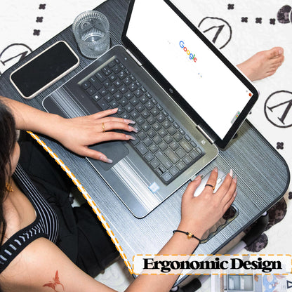 Foldable Laptop Bed Desk with Anti Slip Legs – Portable Table for Bed and Sofa