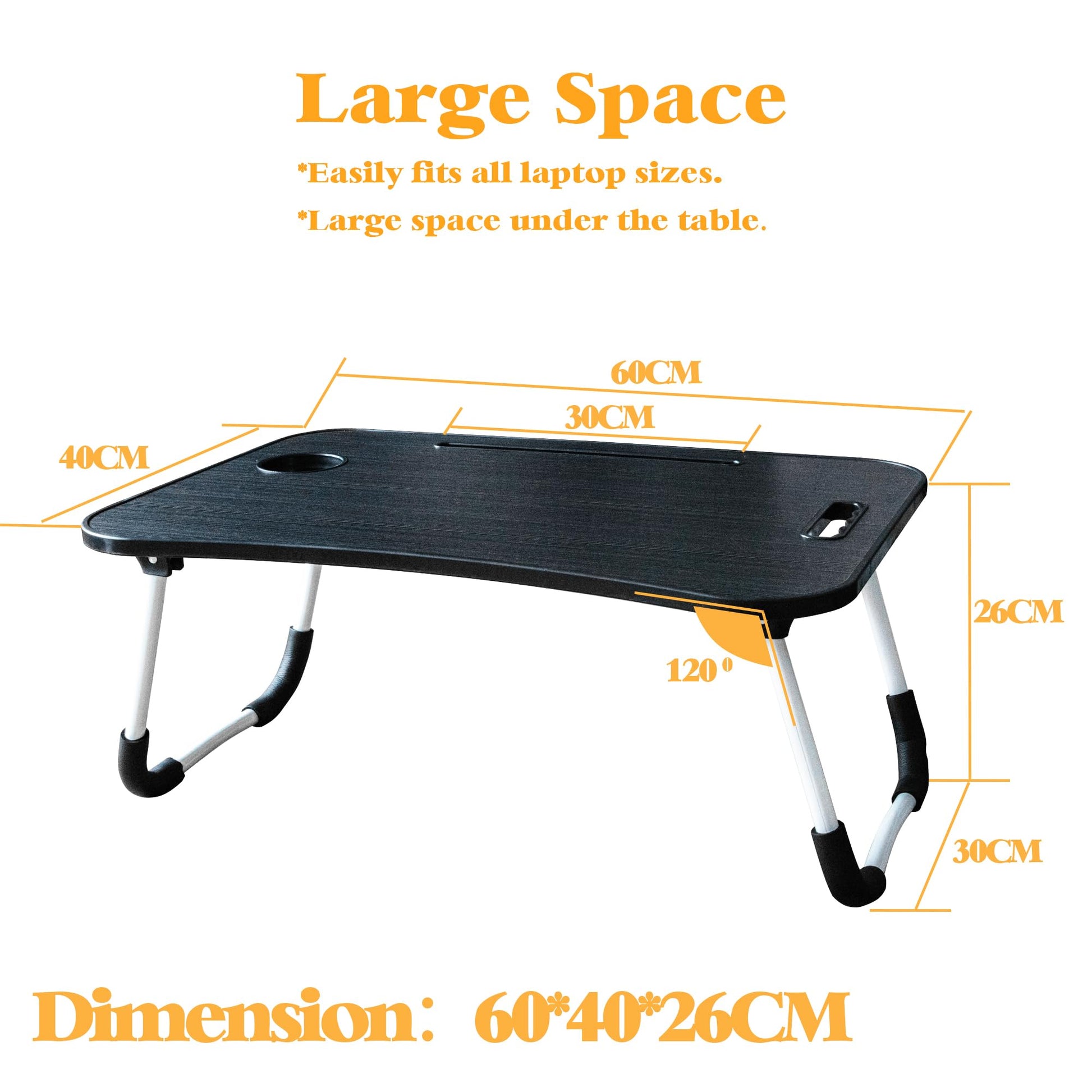 Foldable Laptop Bed Desk with Anti Slip Legs – Portable Table for Bed and Sofa