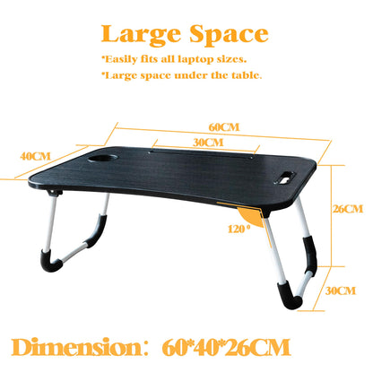 Foldable Laptop Bed Desk with Anti Slip Legs – Portable Table for Bed and Sofa