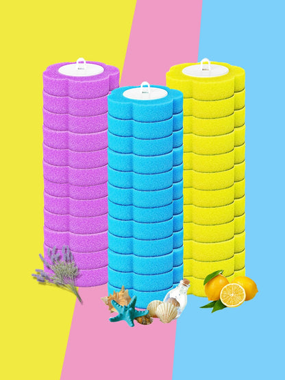 Disposable Toilet Brush Set with Replacement Heads — Hygienic No-Touch Bathroom Cleaner